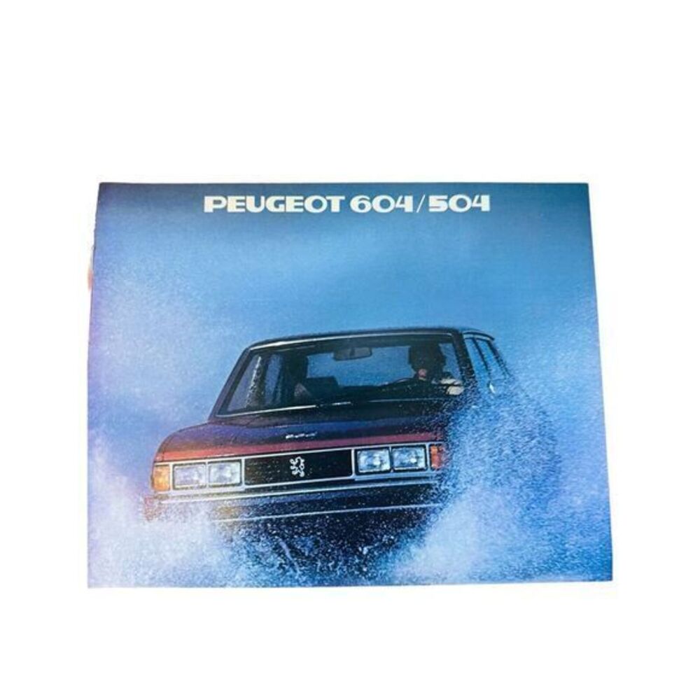 1979 PEUGEOT 604 / 504 Color Brochure U.S.A. EDITION w/ Diesel XLNT